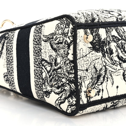 Christian Dior Canvas Embroidered Zodiac Toile De Jouy Medium Lady D-Lite Latte 7 of 8