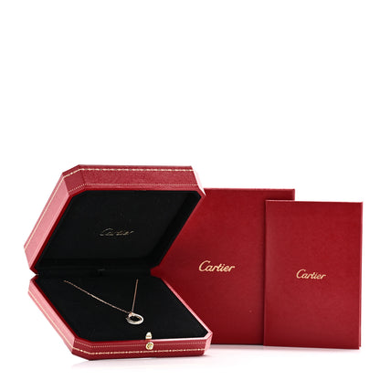 Cartier 18K Pink White Yellow Gold Diamond Small Trinity Half Paved Pendant Necklace 6 of 6