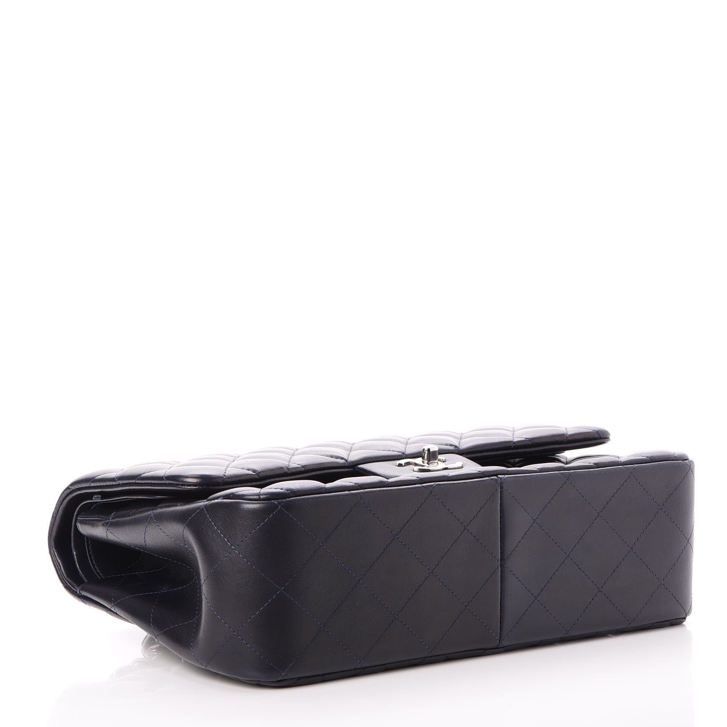 Chanel Lambskin Quilted Jumbo Double Flap Dark Navy 5 of 8