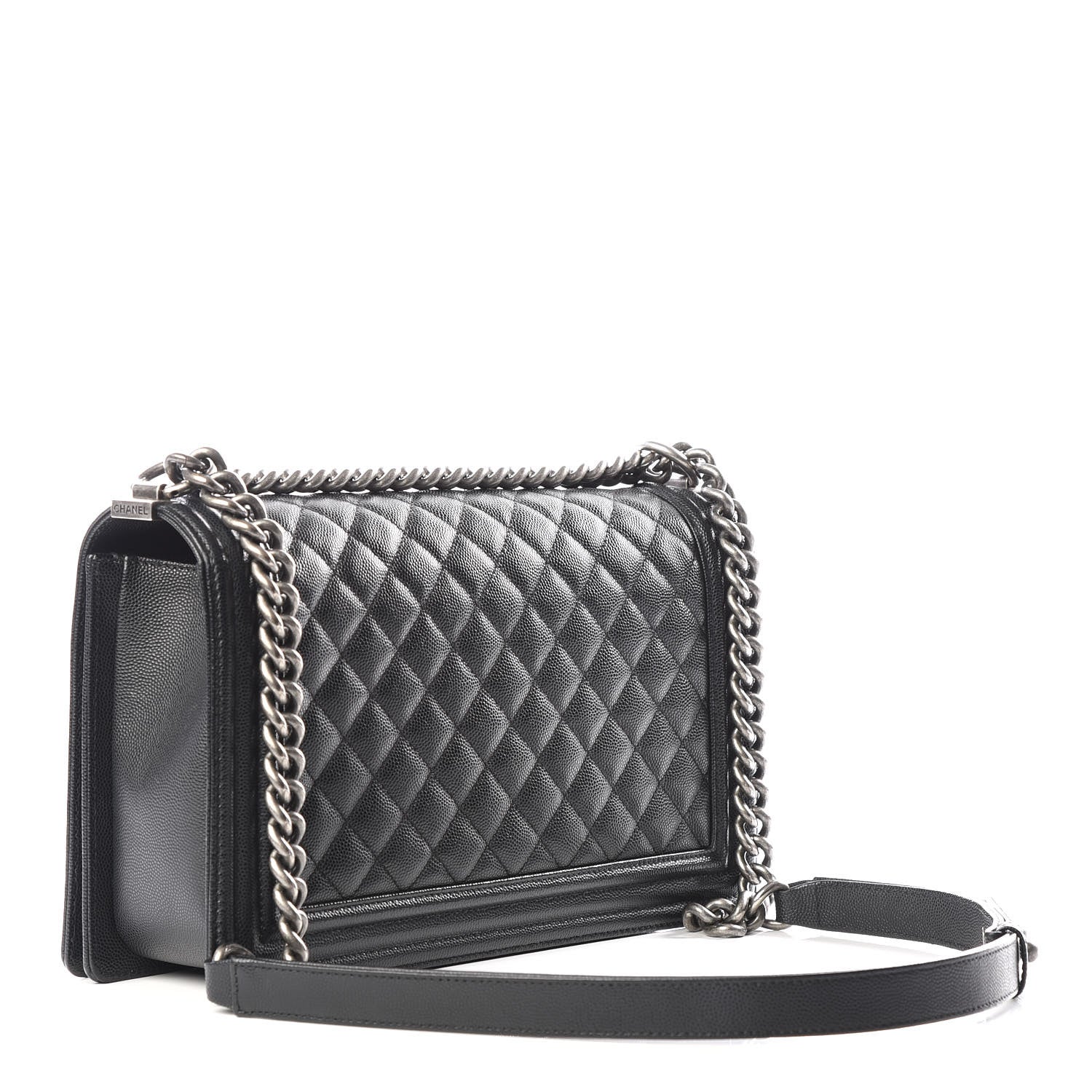 Chanel Caviar Quilted New Medium Boy Flap Black 2 of 9