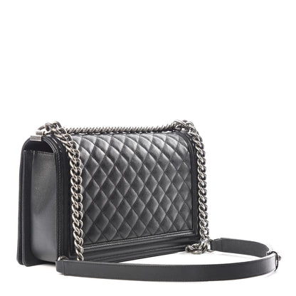 Chanel Caviar Quilted New Medium Boy Flap Black 2 of 9