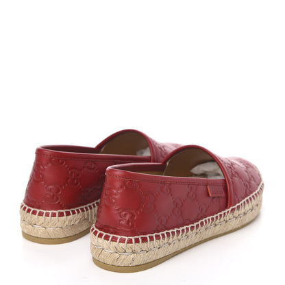 Gucci Guccissima Signature Espadrilles 35.5 Hibiscus Red 4 of 8