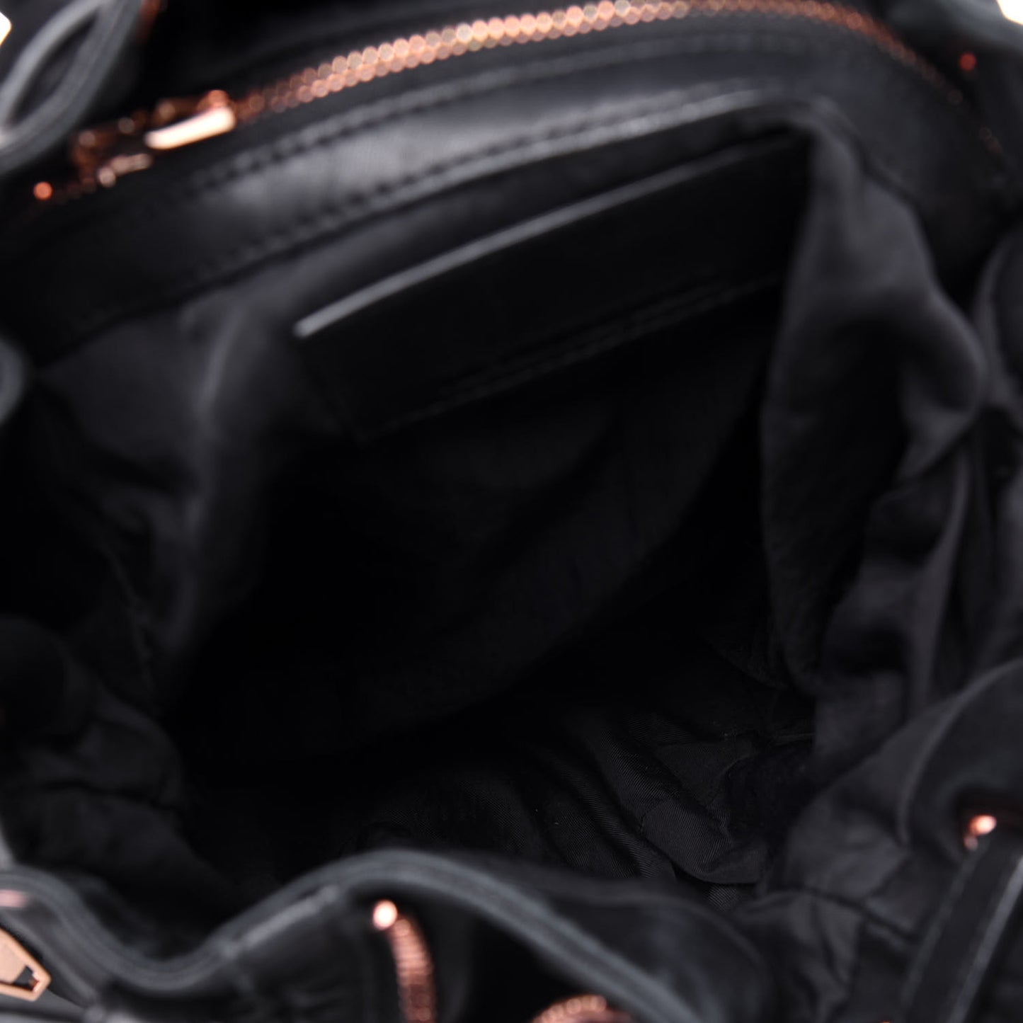 Lambskin Mini Marti Backpack Washed Black Rose Gold Hardware