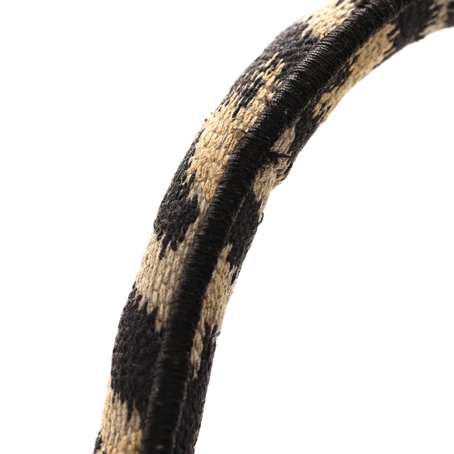 Canvas Mizza Embroidered Medium Leopard Book Tote Beige