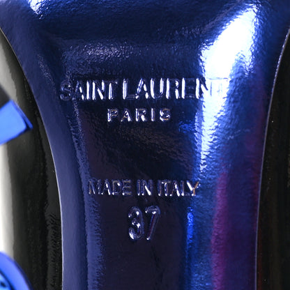 Saint Laurent Patent Opyum 110 Pumps 37 Black Blue 6 of 8