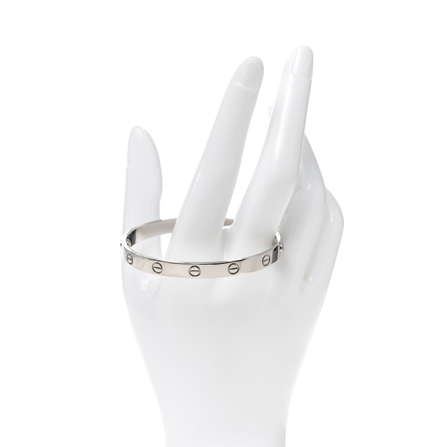 18K White Gold LOVE Bracelet 17