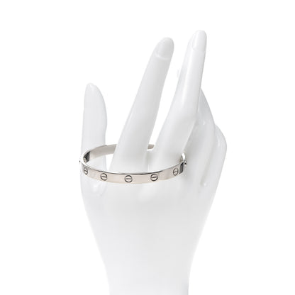 Cartier 18K White Gold LOVE Bracelet 17 2 of 8