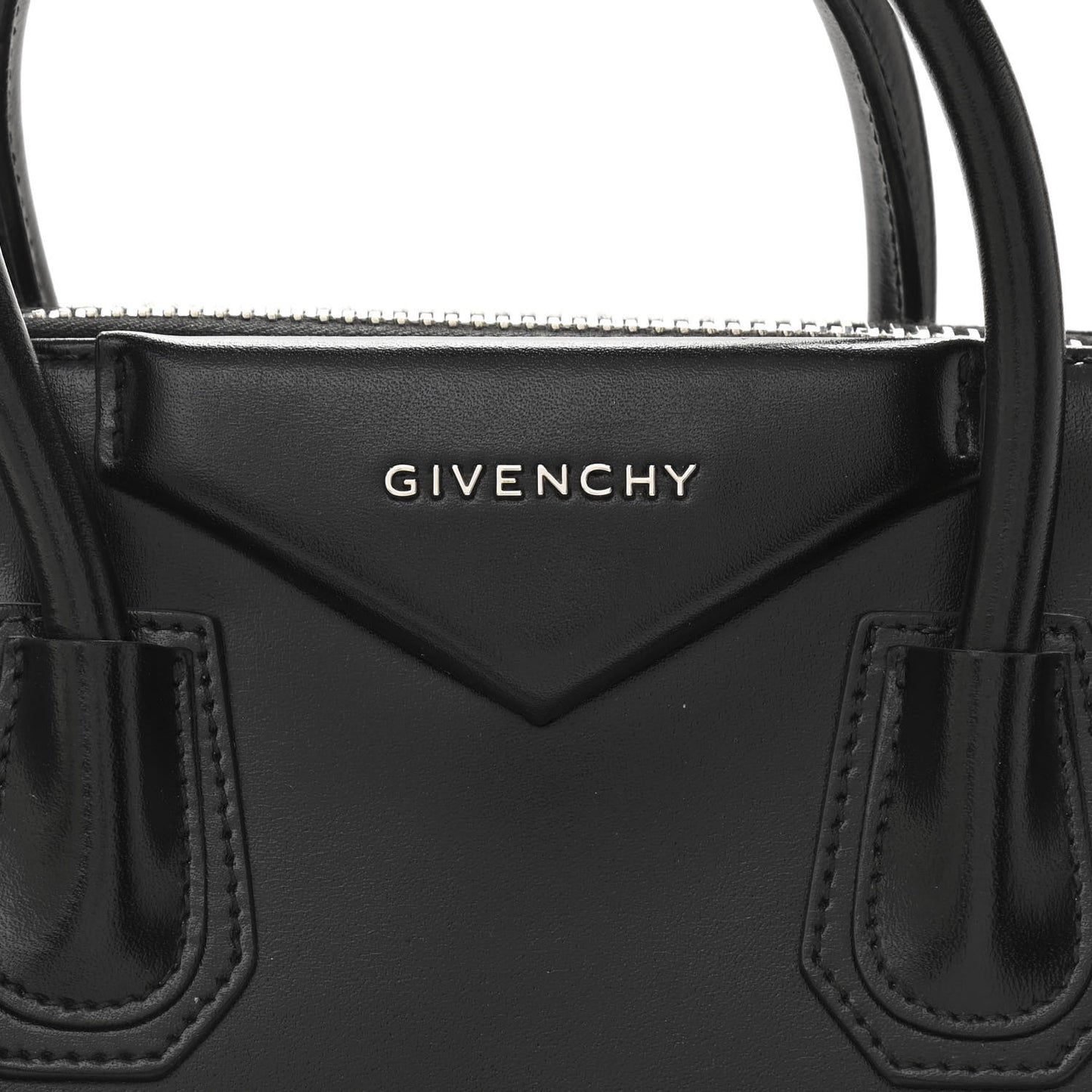 Shiny Lord Calfskin Small Antigona Black