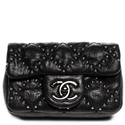 Chanel Lambskin Studded Metal Beauty Mini Flap Black 1 of 9