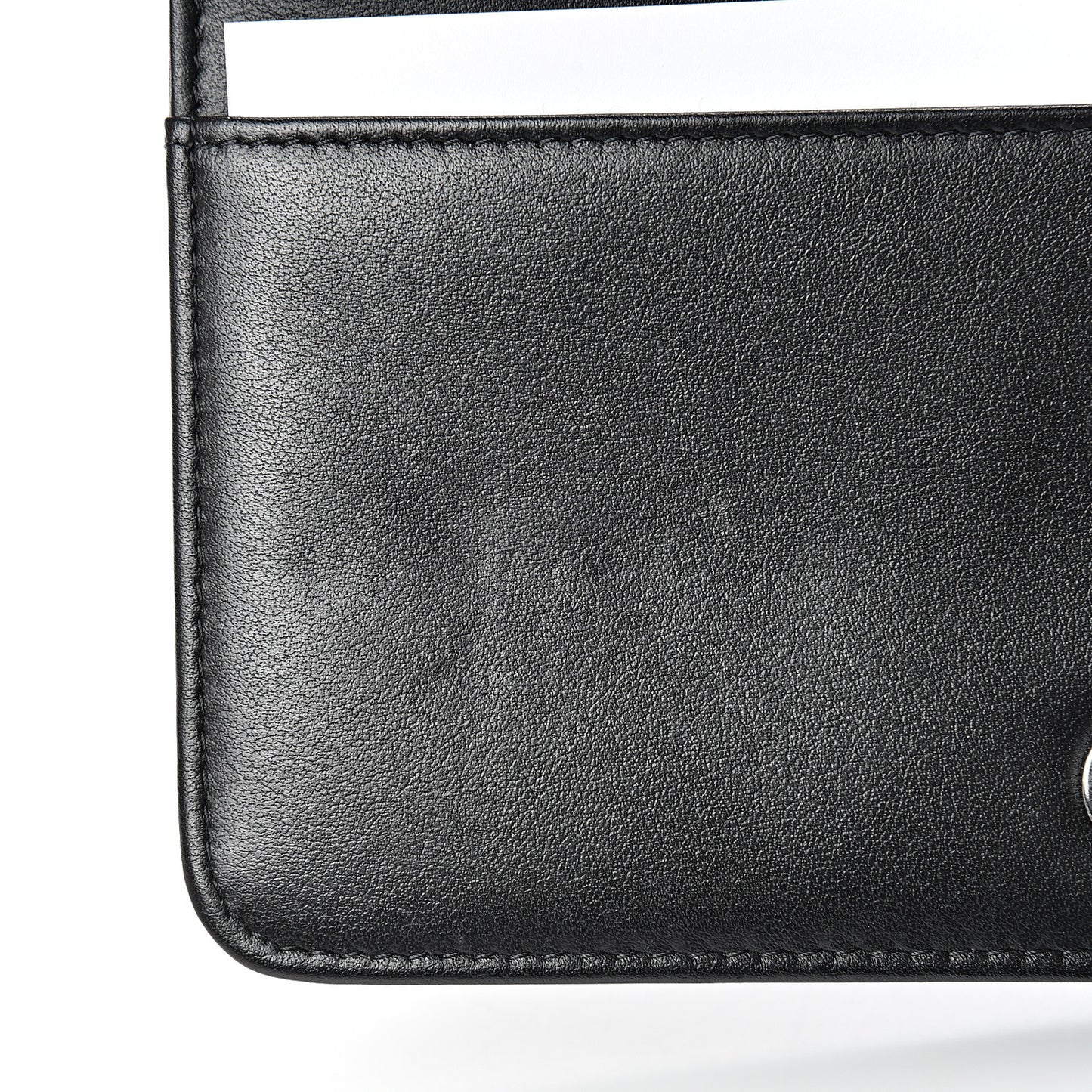 Aged Calfskin Chevron Quilted Gabrielle Wallet On Chain WOC Black