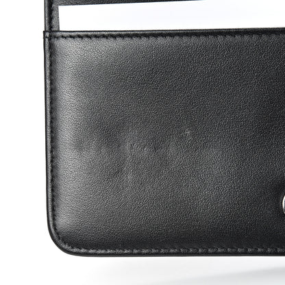 Chanel Aged Calfskin Chevron Quilted Gabrielle Wallet On Chain WOC Black 12 of 16