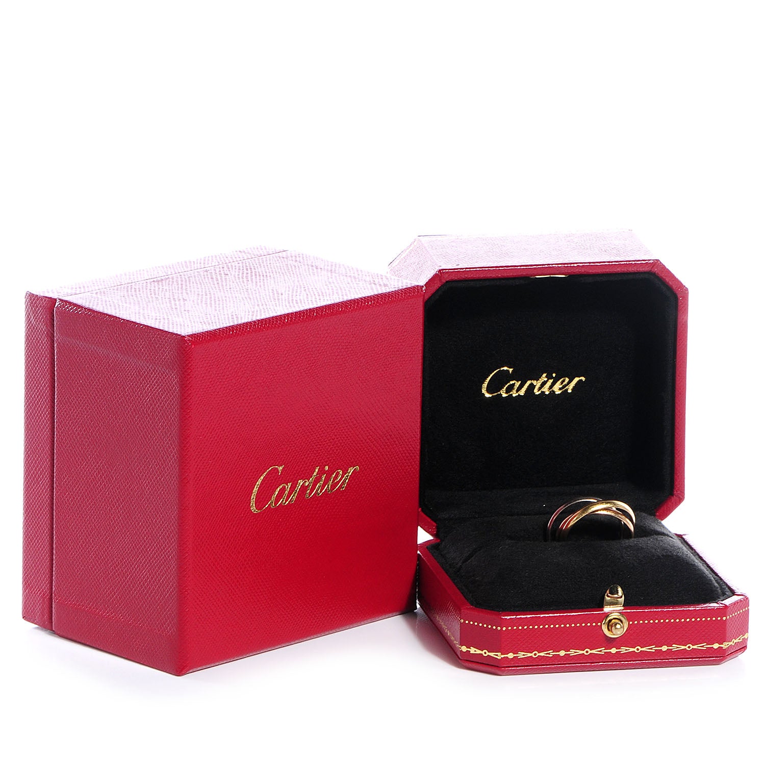 Cartier 18k Pink Yellow White Gold Trinity Ring 54 US 6.75 5 of 5