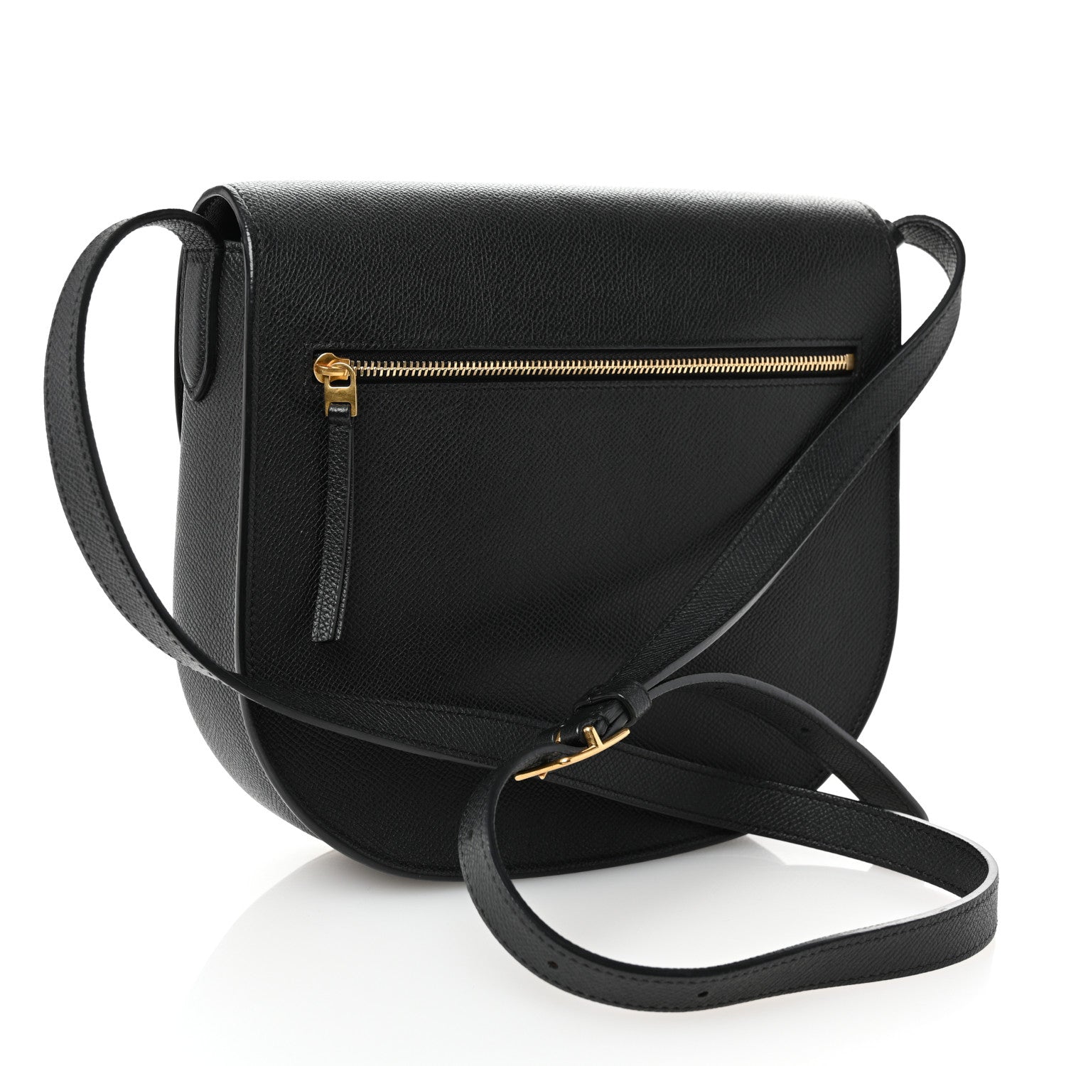 Celine Grained Calfskin Compact Trotteur Black 3 of 10