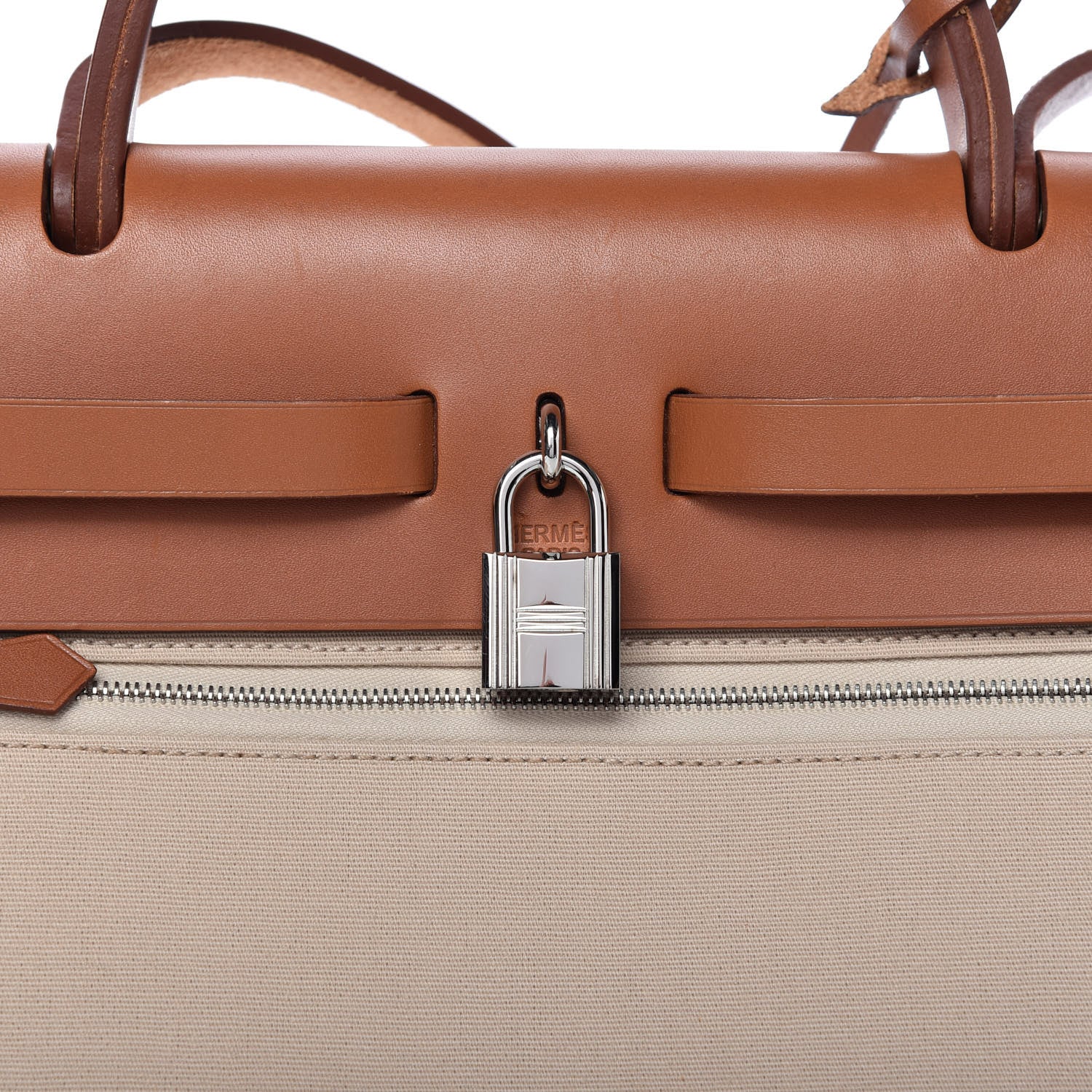 Hermes Vache Hunter Toile Herbag Zip 31 PM Trench Gold 9 of 9