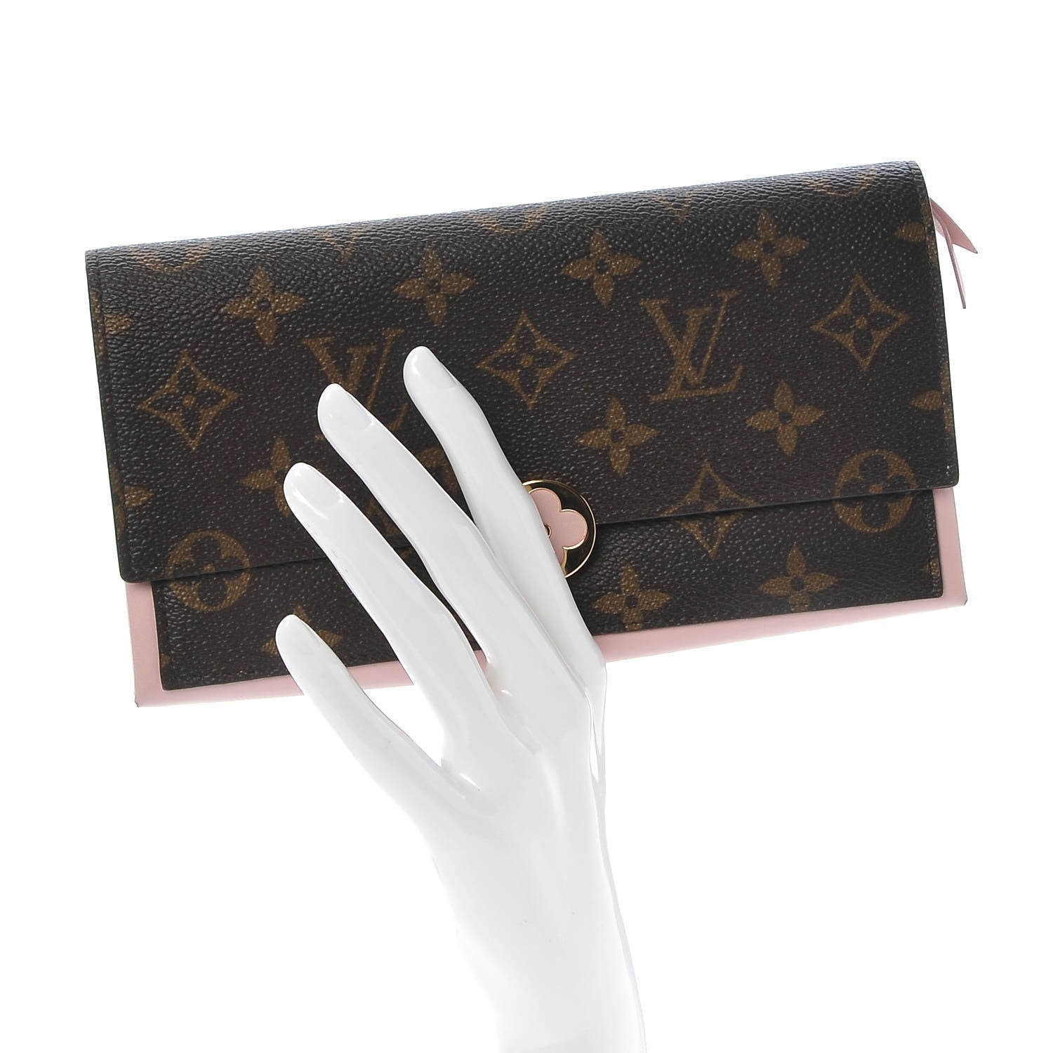 Louis Vuitton Monogram Flore Wallet Rose Ballerine 2 of 9