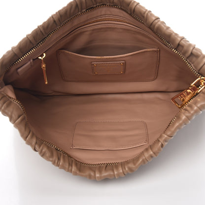 Prada Nappa Gaufre Clutch Visone 5 of 10