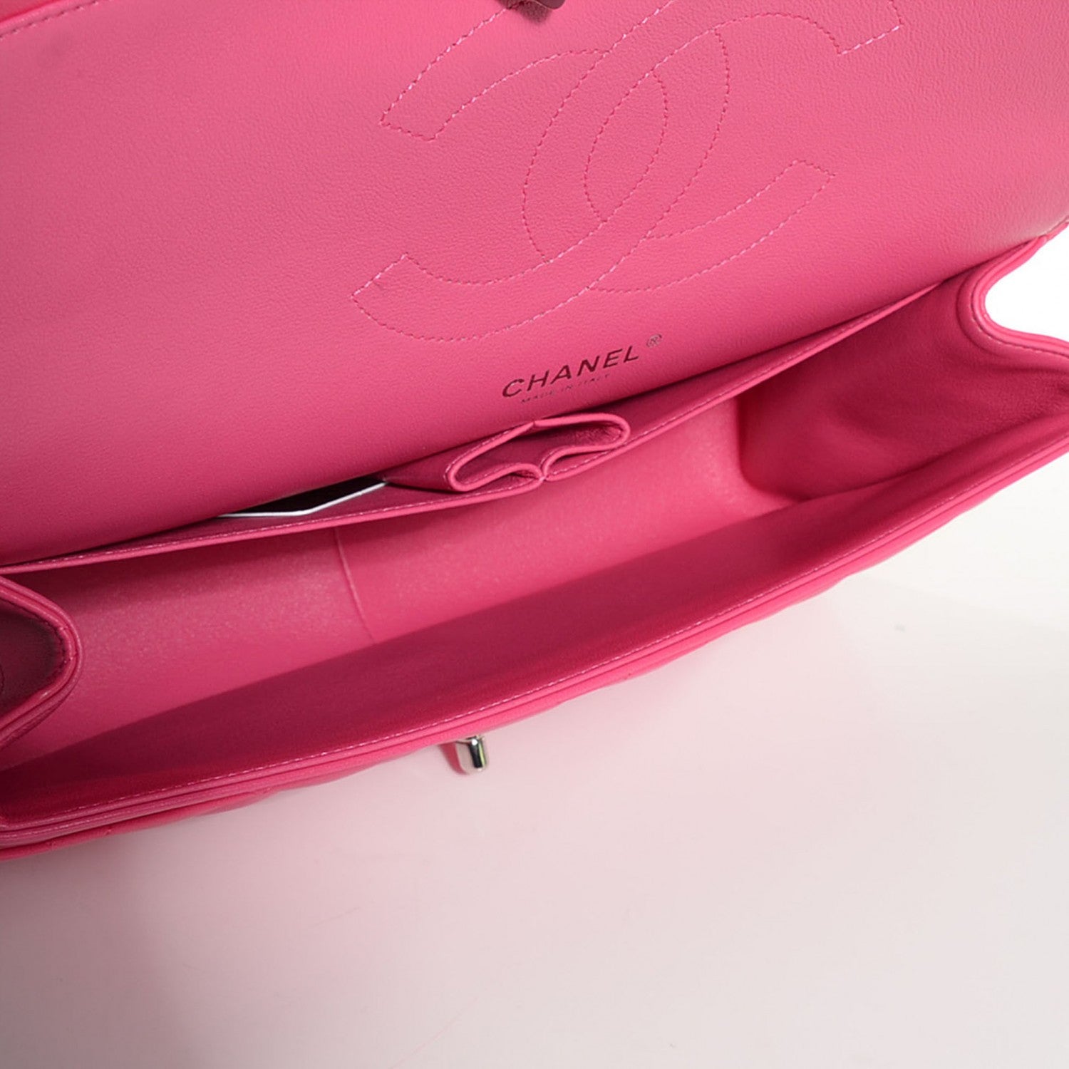 Chanel Lambskin Quilted Jumbo Double Flap Fuchsia 5 of 9