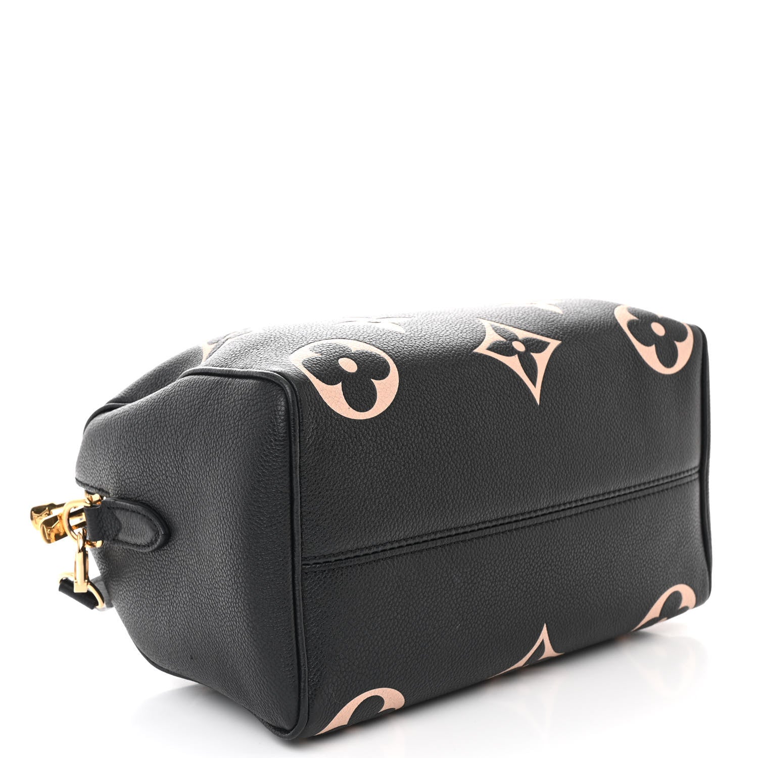 Louis Vuitton Empreinte Monogram Giant Speedy Bandouliere 25 Black Beige 4 of 9