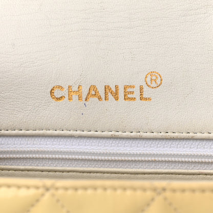 Chanel Patent Quilted Top Handle Single Flap Light Beige 6 of 16