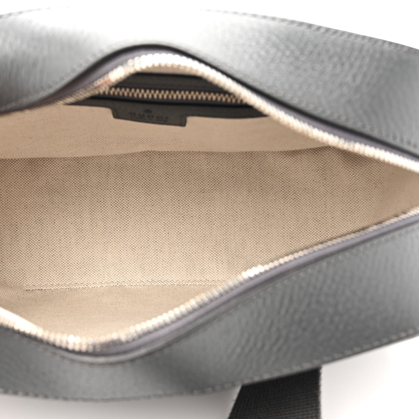 GG Supreme Monogram Textured Dollar Calfskin Ophidia Shoulder Bag Grey Black Graphite Grey