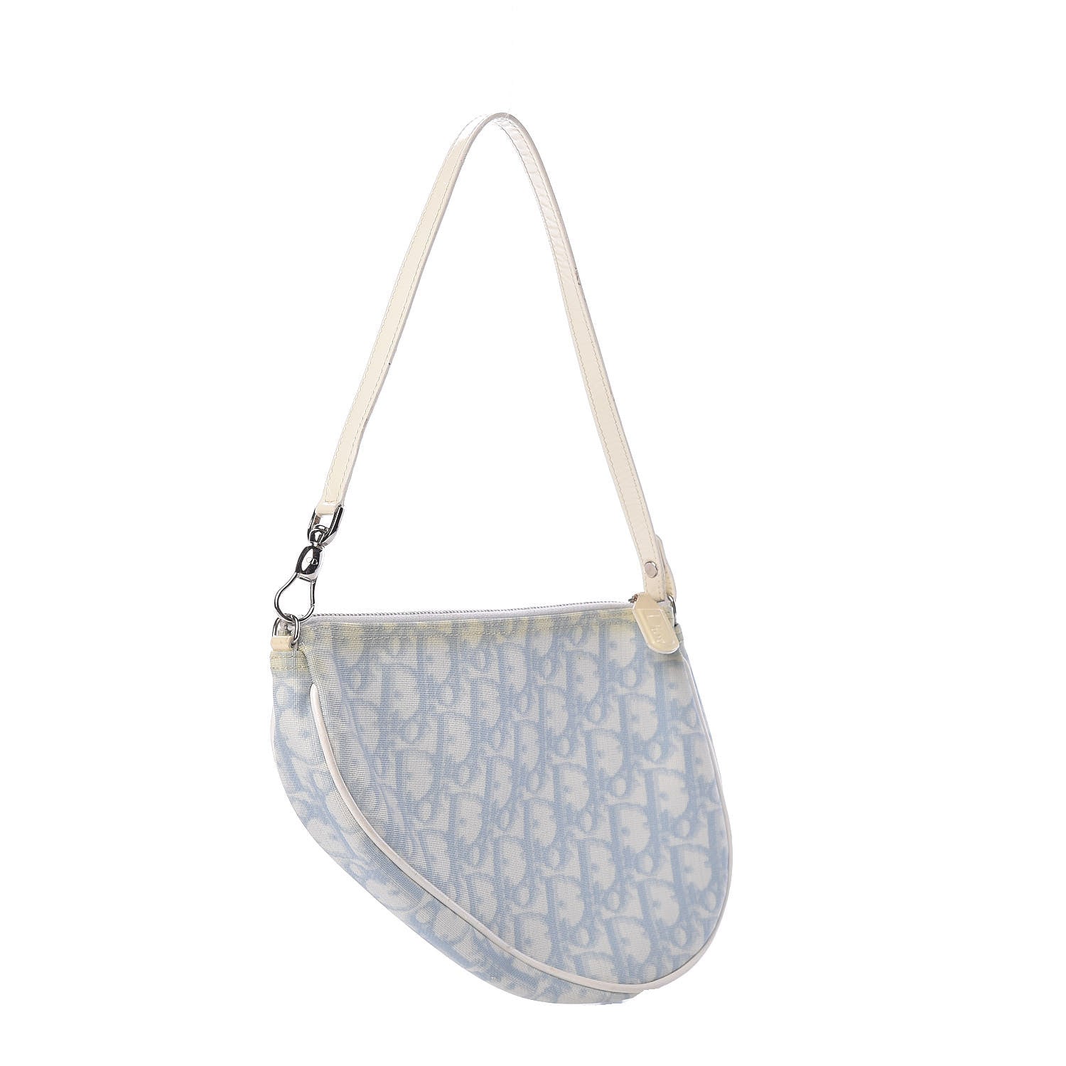 Christian Dior Monogram Mini Saddle Pochette Blue 3 of 13