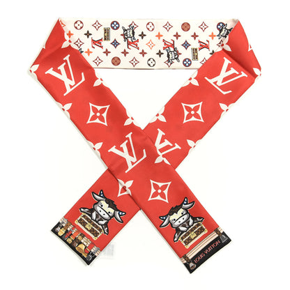 Louis Vuitton Silk Monogram Rodeo Bandeau Red 1 of 3