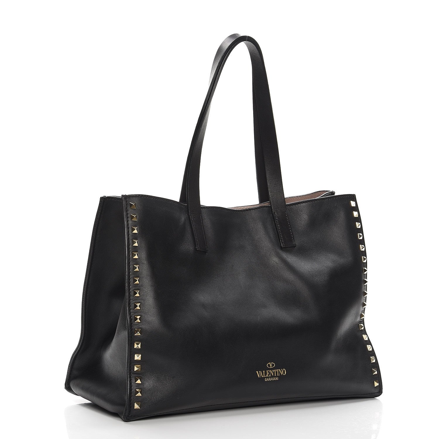Valentino Garavani Nappa Medium Rockstud Soft Tote Black 3 of 14
