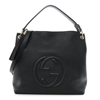 Gucci Pebbled Calfskin Large Soho Hobo Black 1 of 10