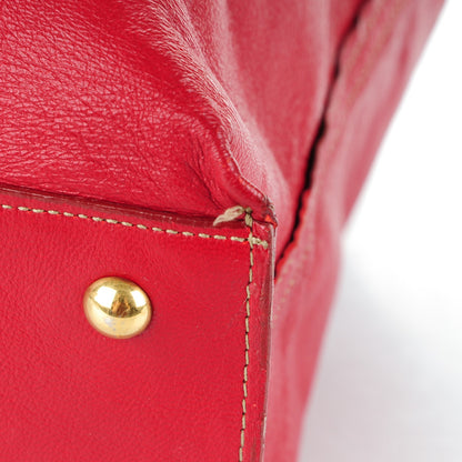 Saint Laurent Patent Lambskin Medium Neo Double Reversible Tote Beige Red 12 of 14