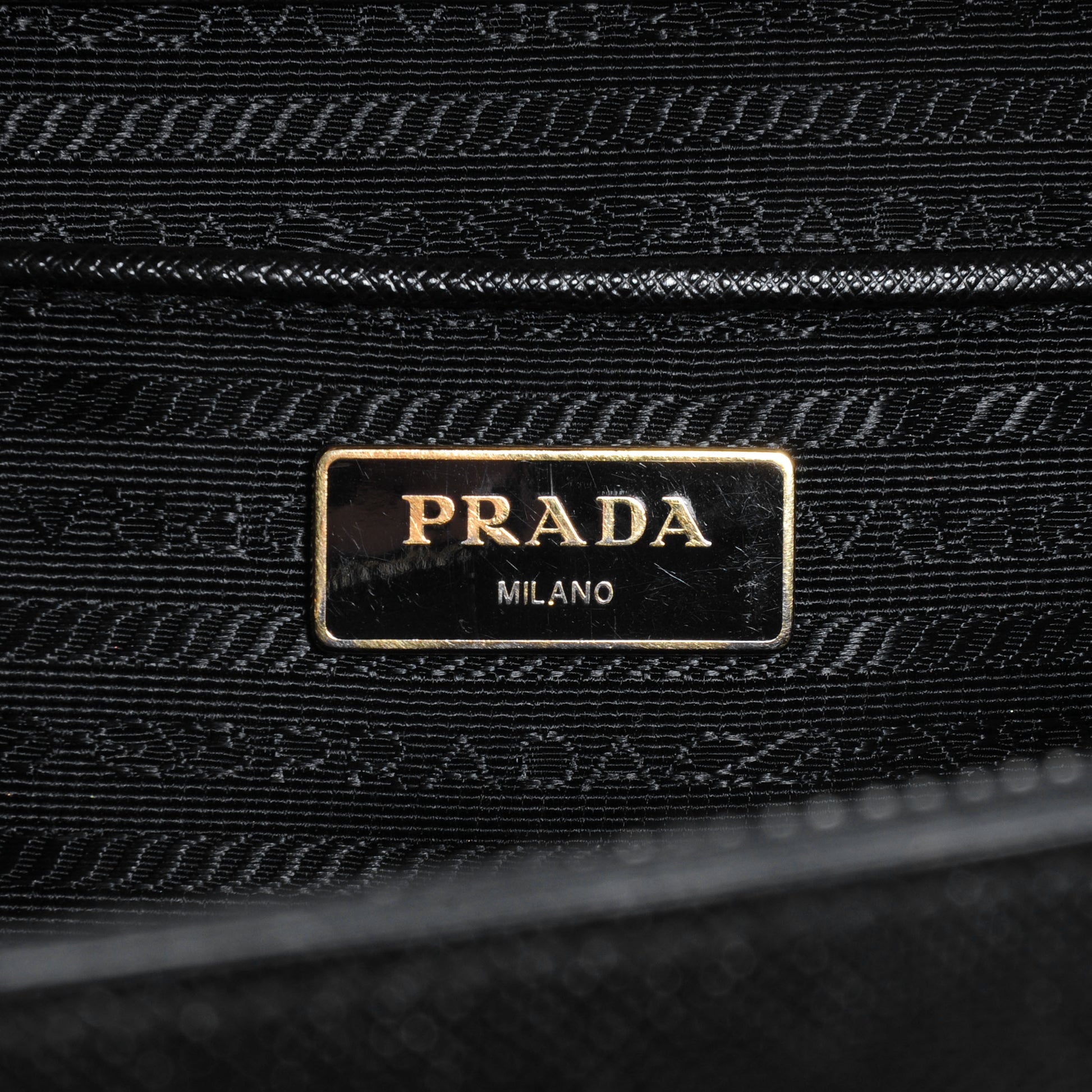Prada Saffiano Lux Double Zip Medium Tote Nero Black 7 of 9