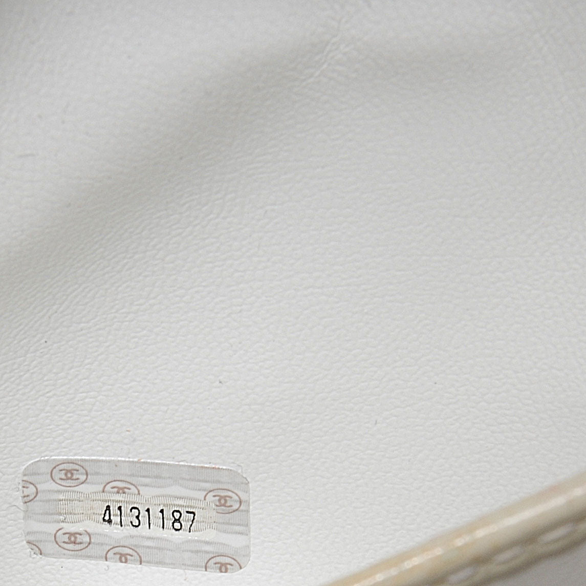 Chanel Quilted Leather CC Vanity Cosmetic Case White 6 of 8