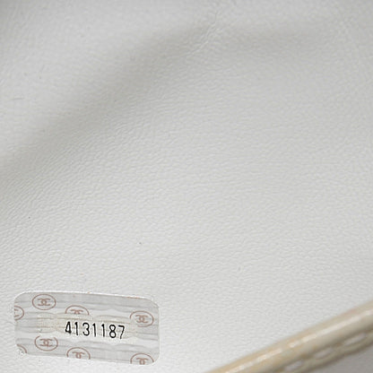 Chanel Quilted Leather CC Vanity Cosmetic Case White 6 of 8