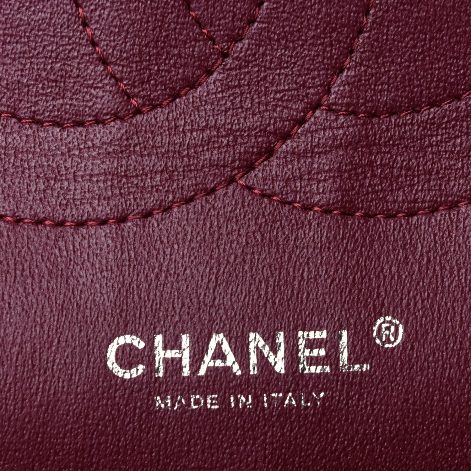 Chanel Striated Patent Quilted Jumbo Double Flap Burgundy 6 of 10