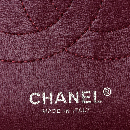 Chanel Striated Patent Quilted Jumbo Double Flap Burgundy 6 of 10
