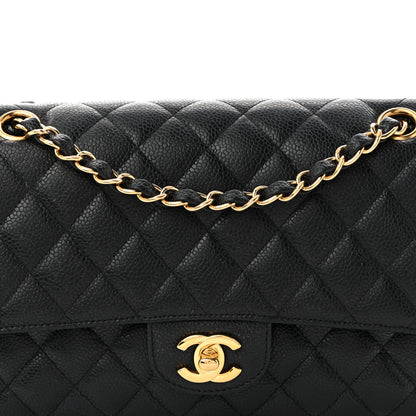 Chanel Caviar Quilted Medium Double Flap Black 8 of 10
