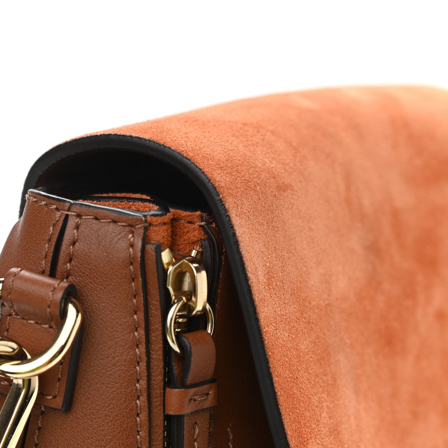 Chloe Suede Calfskin Small Faye Backpack Tan 12 of 14