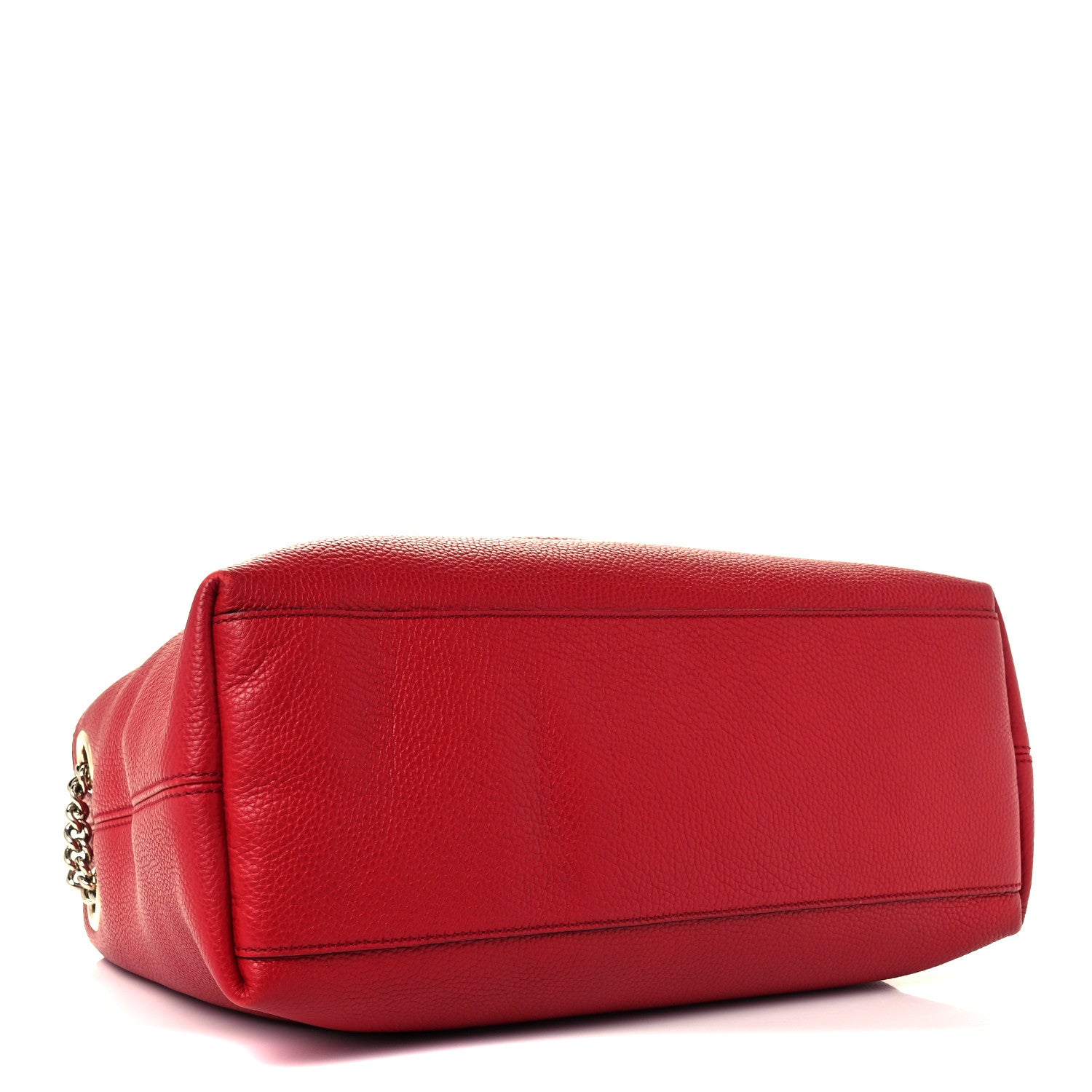 Gucci Pebbled Calfskin Medium Soho Chain Shoulder Bag Tabasco Red 4 of 11