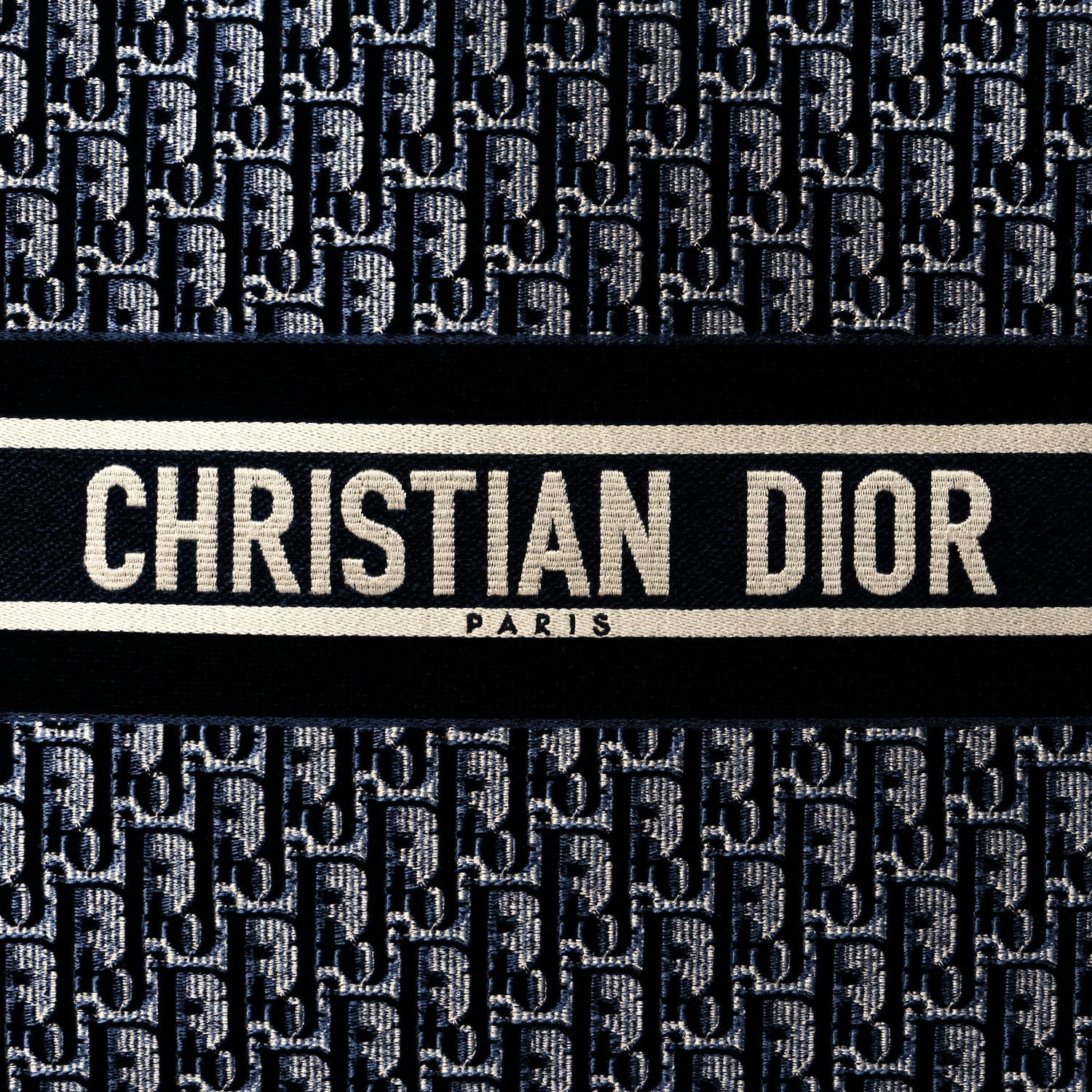 Christian Dior Oblique Velvet Book Tote Blue Multicolor 8 of 10