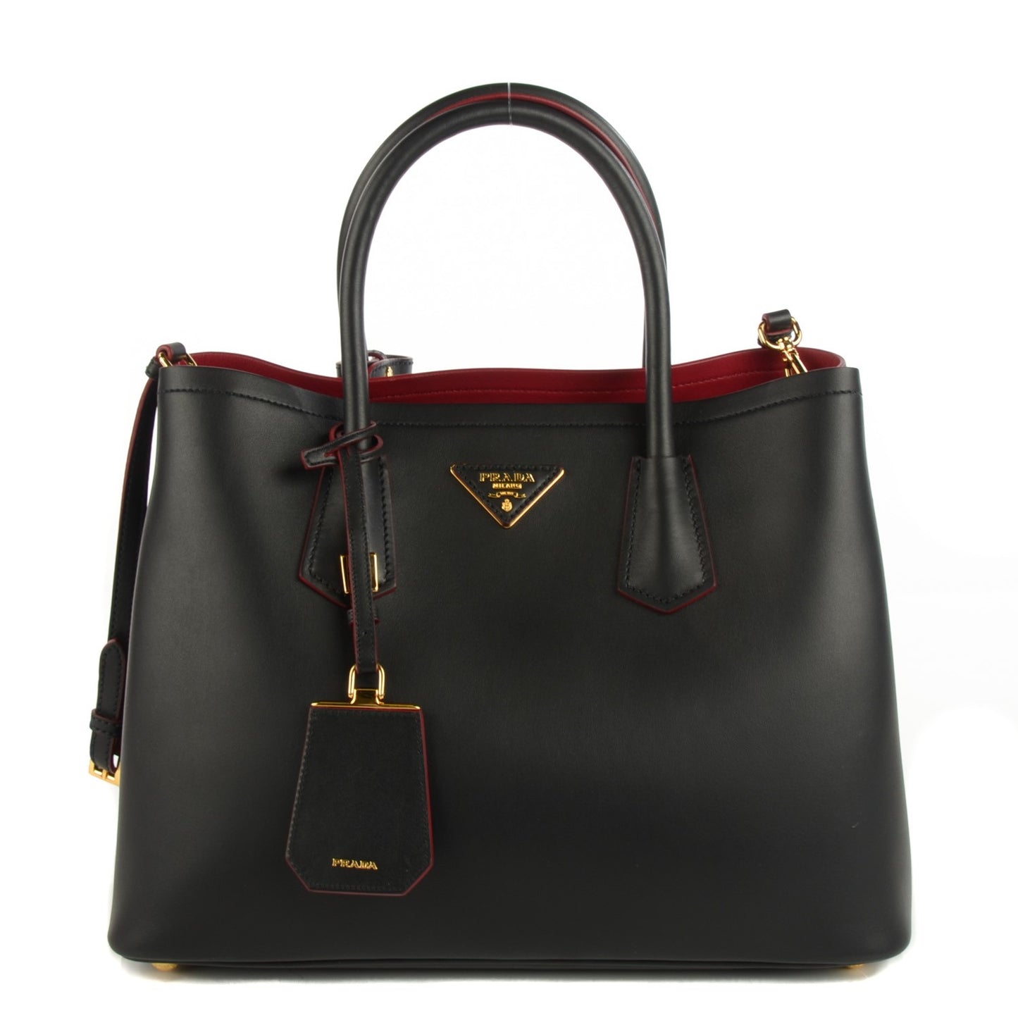 City Calf Double Bag Nero Black