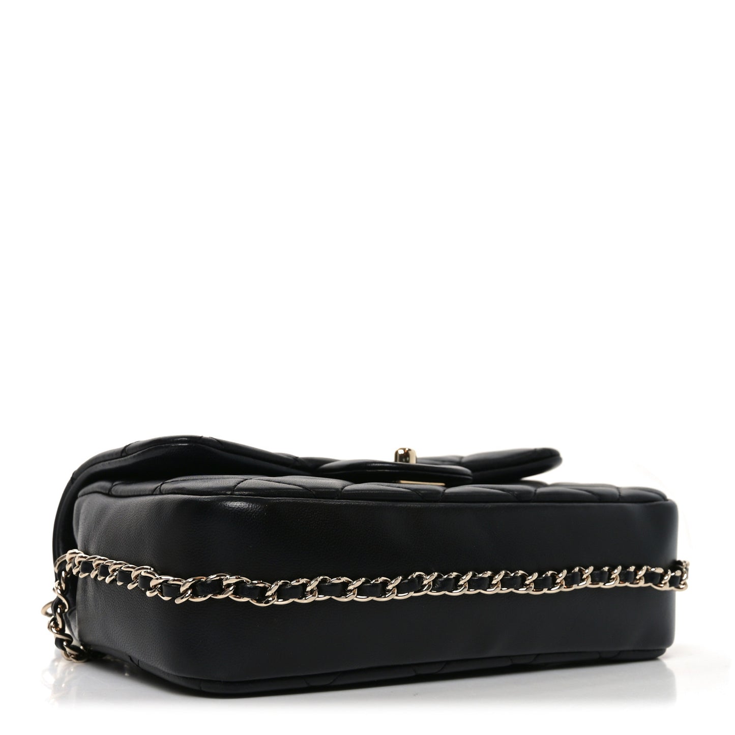 Lambskin Quilted Small My Precious Flap Black