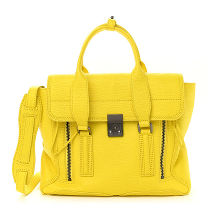3.1 Phillip Lim Textured Calfskin Medium Pashli Satchel Electric yellow 1 of 16