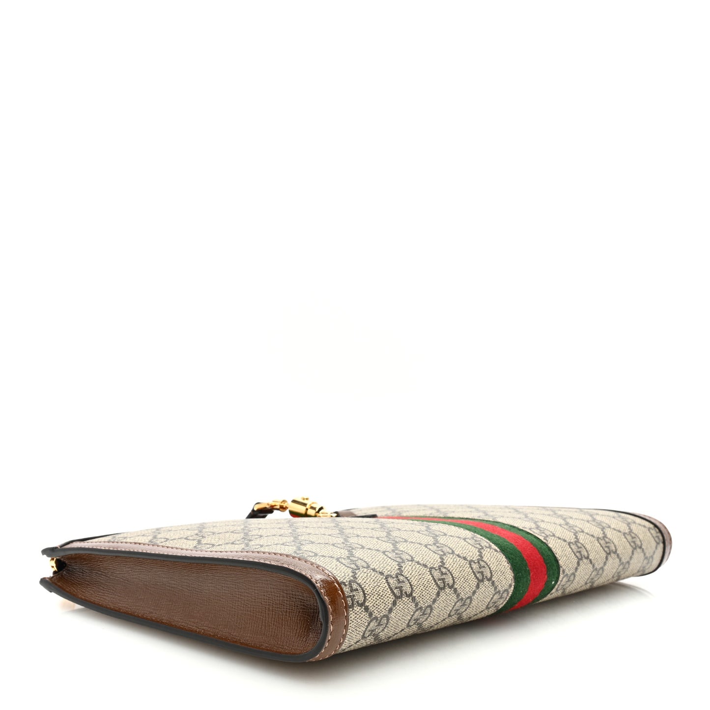 GG Supreme Monogram Large Jackie 1961 Pouch Brown