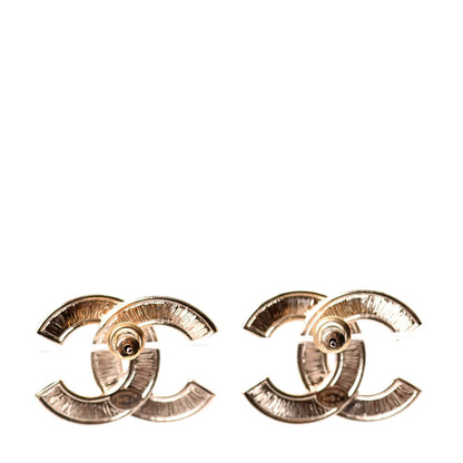 Chanel Crystal Pearl Chain Mania CC Earrings Gold 2 of 5