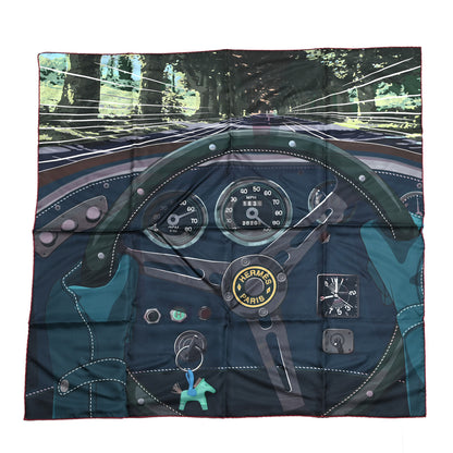 Hermes Silk Double Face Formula One Scarf 90 Marine Colvert 1 of 5