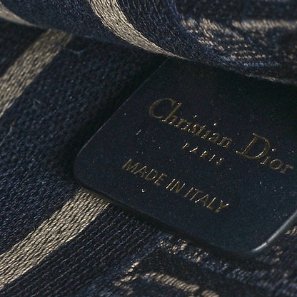 Christian Dior Velvet Oblique Embroidered Mini Book Tote Blue 6 of 11