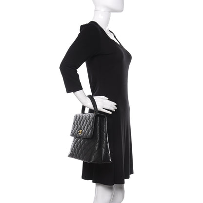 Chanel Caviar Quilted Jumbo Kelly Flap Black 2 of 11