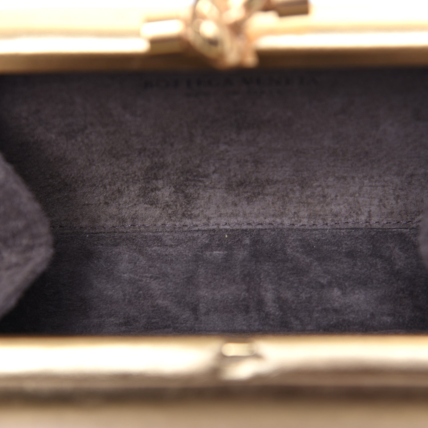 Bottega Veneta Gilded Waxed Leather Knot Clutch Gold White 5 of 11