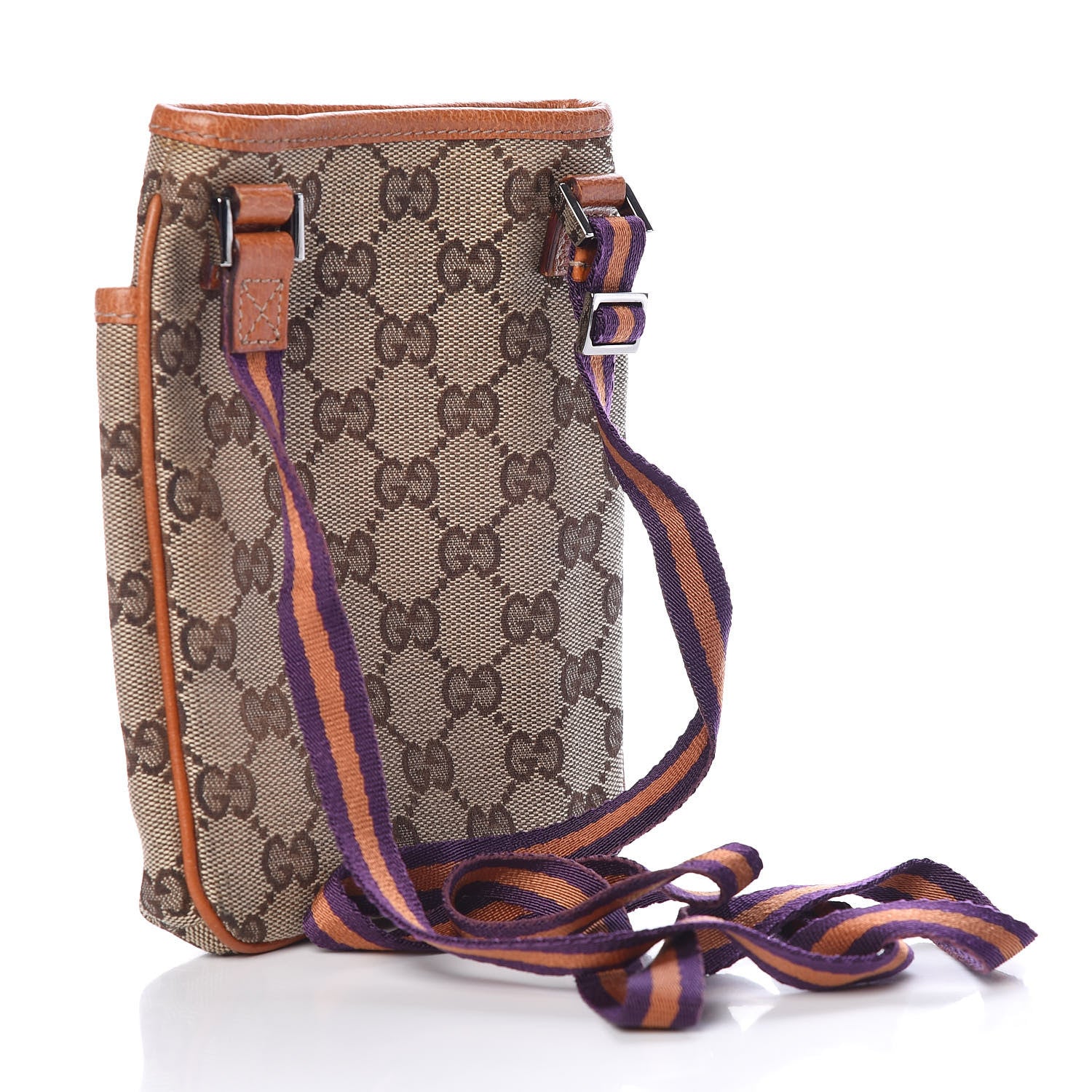 Gucci Monogram Web Mini Messenger Bag Brown 3 of 9