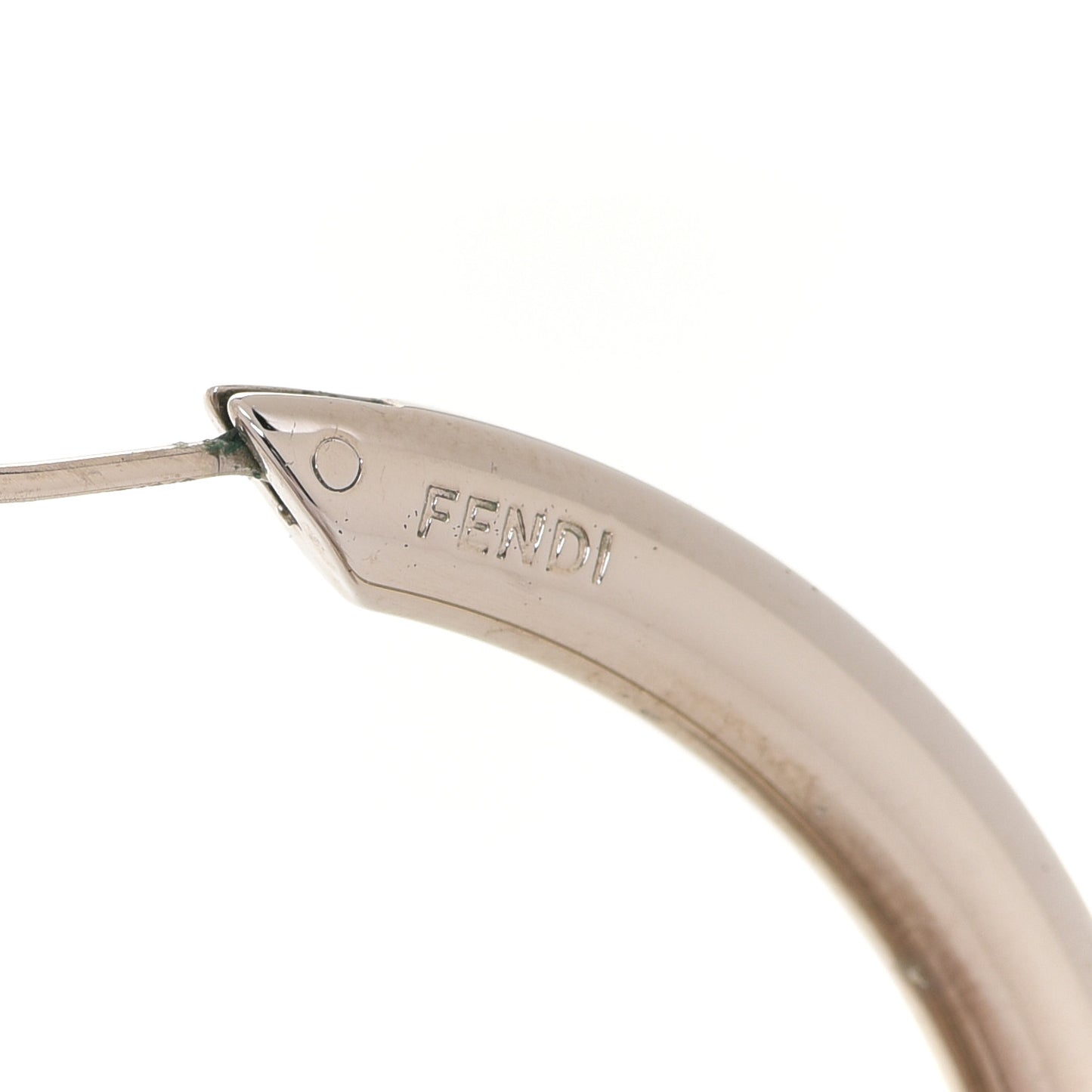 Metal FF Hoop Earrings Gold Silver