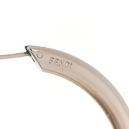 Fendi Metal FF Hoop Earrings Gold Silver 4 of 6